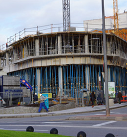 Trabajos de estructura. Segunda planta.
