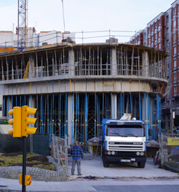 Trabajos de estructura. Segunda planta.