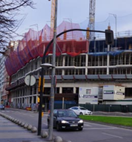 Trabajos de estructura. Quinta planta.