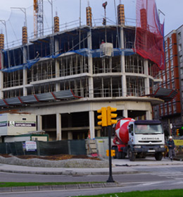 Trabajos de estructura. Quinta planta.