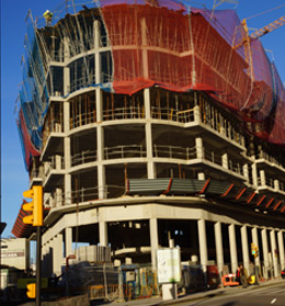 Trabajos de estructura. Septima planta.