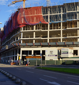 Trabajos de estructura. Septima planta.