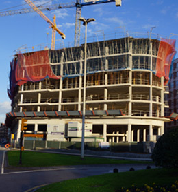 Trabajos de estructura. Septima planta.