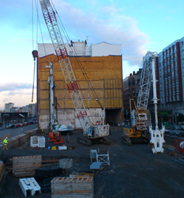 Fin trabajos de vaciado del solar e inicio muro pantalla.