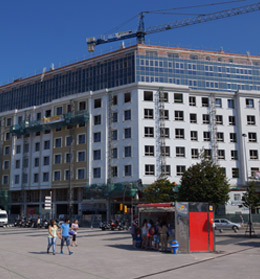 MAYO 2014. Trabajos de impermeabilizaci�n y carga de fachadas.