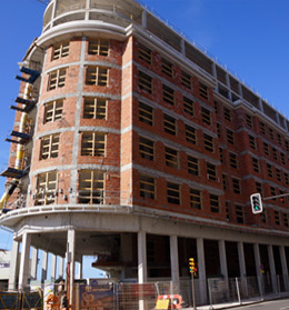 MAYO 2014. Trabajos de impermeabilizaci�n y carga de fachadas.